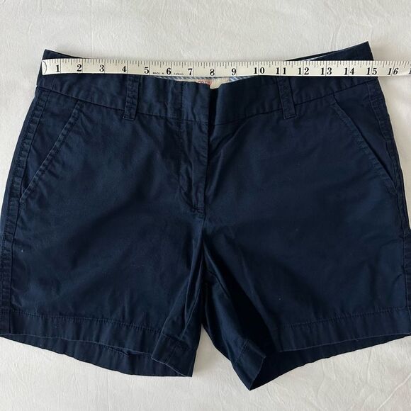 J.Crew BUNDLE 2 Shorts Women's size 2 100% Cotton Tan Navy Chino Broken In EUC - Picture 11 of 12